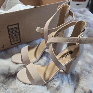 Chic Nude Strappy Heels